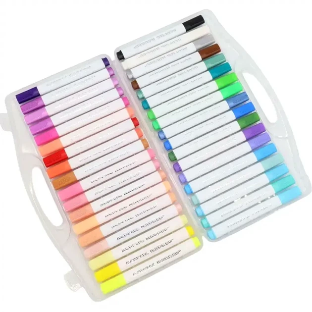 Акриловые маркеры для рисования 36 шт, в кейсе, Water color pen 655 - изображение 2