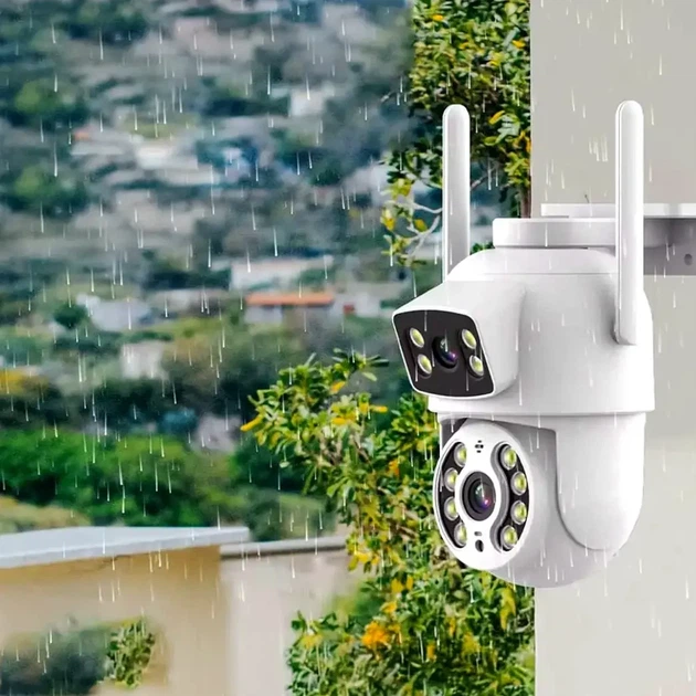 Wi-Fi поворотная камера видеонаблюдения 4Мп с ИК подсветкой для улицы IP66 с микрофоном и поддержкой MicroSD до 128ГБ - Фото 2 Wi-Fi поворотная камера видеонаблюдения 4Мп с ИК подсветкой для улицы IP66 с микрофоном и поддержкой MicroSD до 128ГБ - изображение 2