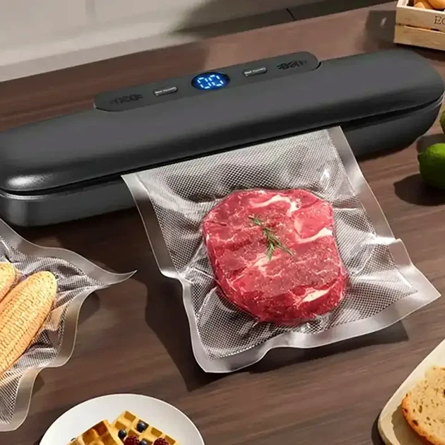 100 штук рифленых вакуумных пакетов 20х15 см для хранения продуктов из полиэтилена - изображение 2