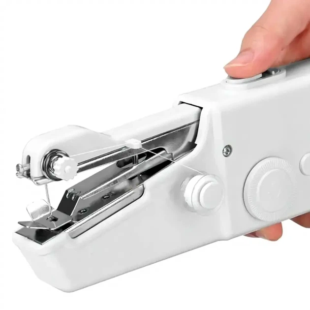 Ручная швейная машинка Handy Stitch WJ-07 портативная механическая с автоматическим формированием петли белая - изображение 4