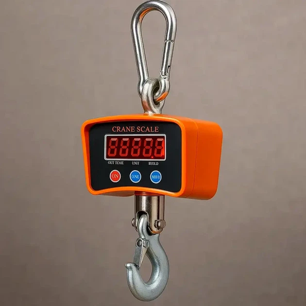 Электронные крановые весы до 1000 кг 0,1 кг на аккумуляторе BX-9026 оранжевый для промышленных условий - изображение 5