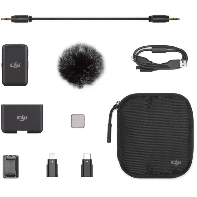 Мікрофонна радіосистема DJI Mic Basic (1TX+1RX) Чорний (101633535) - Б/В - Фото 6 Мікрофонна радіосистема DJI Mic Basic (1TX+1RX) Чорний (101633535) - Б/В - зображення 6