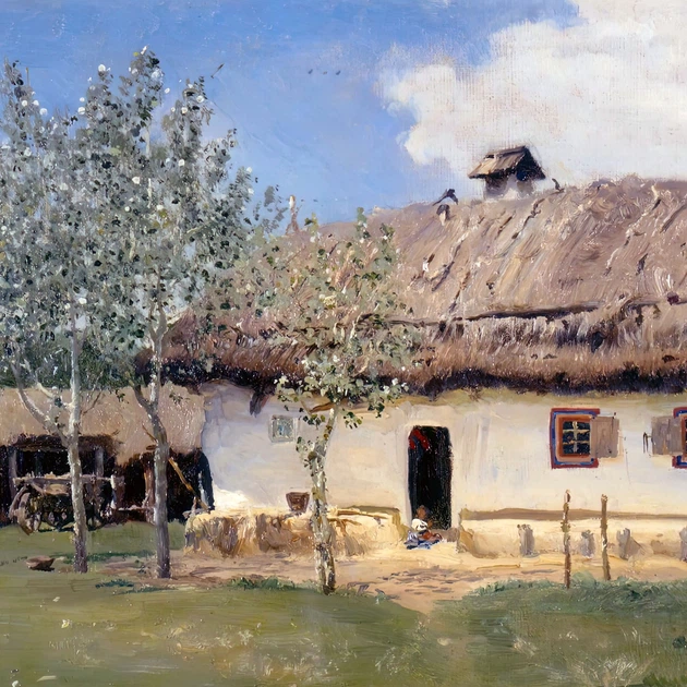 Інтер'єрна картина Українська хата, Ілля Рєпін, Ilya Repin, 28×42 см (id6760) - зображення 5