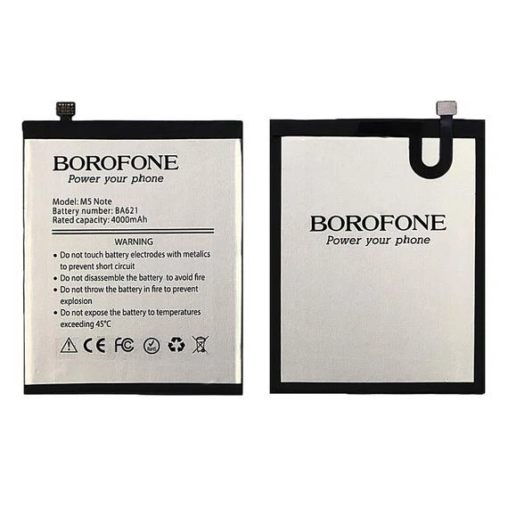 Аккумулятор Borofone BA621 для Meizu M5 Note 4000 мАч 3.85 В (BA621) - Фото 1 Аккумулятор Borofone BA621 для Meizu M5 Note 4000 мАч 3.85 В (BA621) - изображение 1