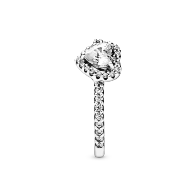 Серебряное кольцо Pandora «Искренние чувства» Серебряное кольцо Пандора Сердце Паве 198421C01 16 мм - изображение 4