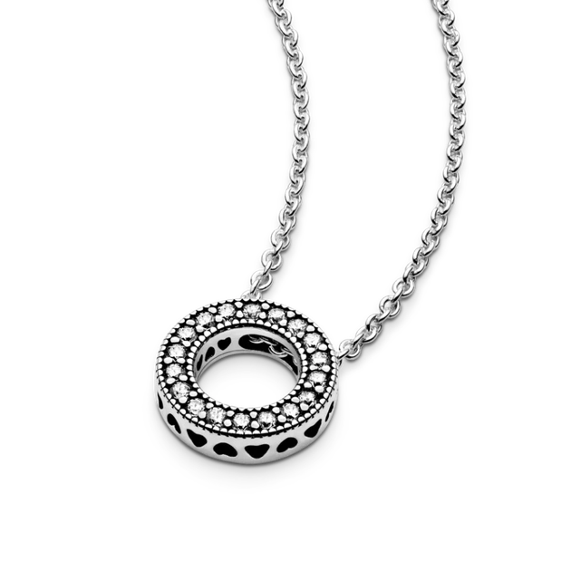 Серебряное колье Pandora с паве серебряное ожерелье Пандора Круг Паве 397436CZ - Фото 7 Серебряное колье Pandora с паве серебряное ожерелье Пандора Круг Паве 397436CZ - изображение 7