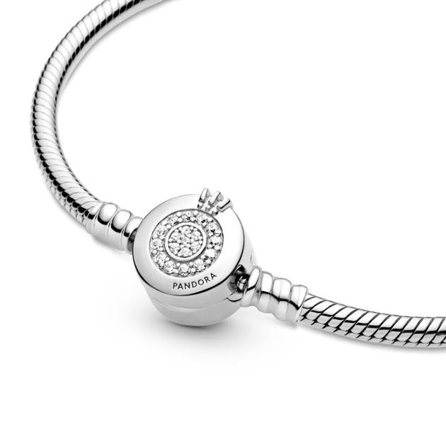 Срібний браслет Pandora «Сяюча корона O» Срібний браслет Пандора Корона 599046C01 17 - зображення 4