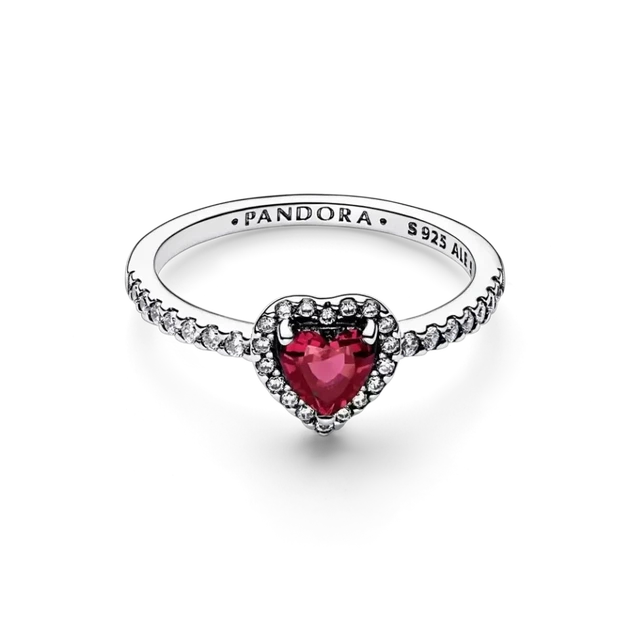 Срібне кільце Pandora «Червоне серце» Срібна каблучка Пандора Серце Паве 198421C02 16.5 мм - Фото 2 Срібне кільце Pandora «Червоне серце» Срібна каблучка Пандора Серце Паве 198421C02 16.5 мм - зображення 2