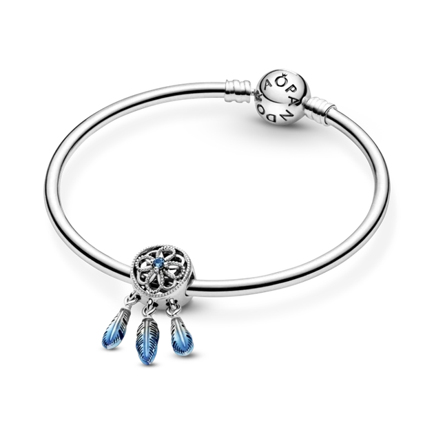 Срібний шарм Pandora «Блакитний ловець снів» Срібна намистина Пандора Амулет 799341C01 - зображення 5