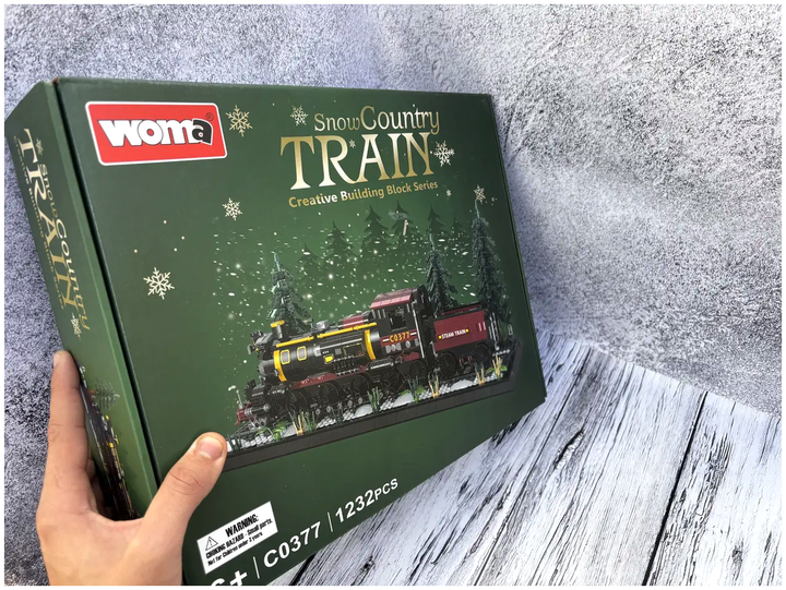 Конструктор поезд Snow Country TRAIN для детей 1232 детали развивающий для творчества и мелкой моторики - Фото 4 Конструктор поезд Snow Country TRAIN для детей 1232 детали развивающий для творчества и мелкой моторики - изображение 4