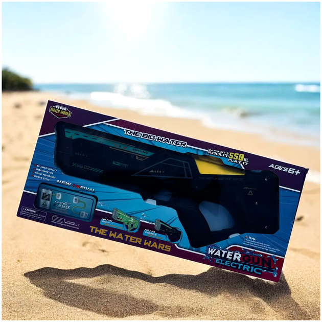 Водяной бластер Watergun электрический для детей с двойным выстрелом и дальностью до 12 метров - зображення 7