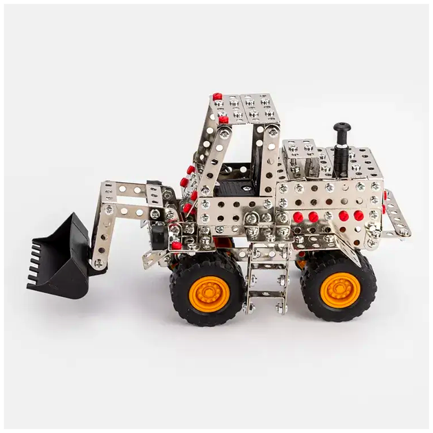 Металлический конструктор Бульдозер 1021 DIY для детей и взрослых 430 деталей с подвижными элементами - Фото 4 Металлический конструктор Бульдозер 1021 DIY для детей и взрослых 430 деталей с подвижными элементами - изображение 4