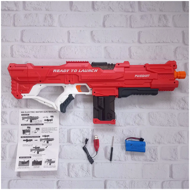 Электрический водяной пистолет Combat Water Gun для детей и взрослых с дальностью выстрела 9 м и резервуаром 600 мл - зображення 5