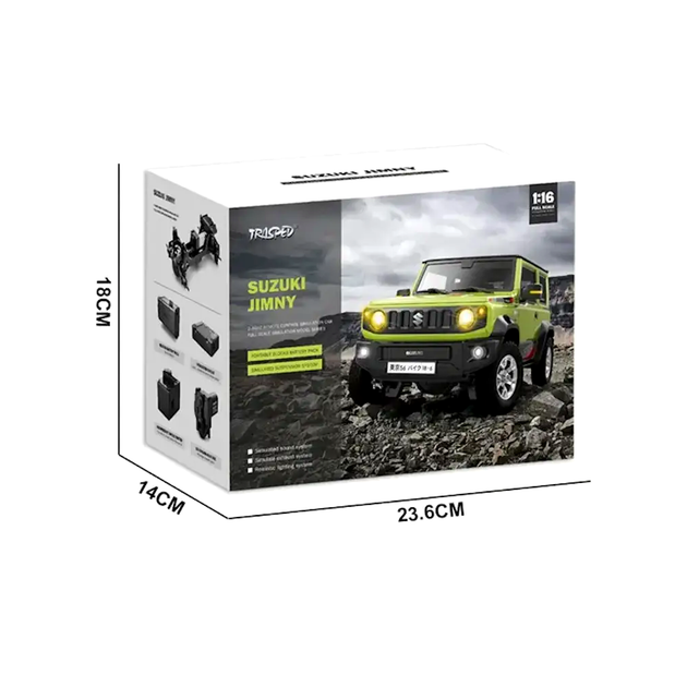 Радиоуправляемый автомобиль Suzuki Jimny 1:16 с дымом светом звуком для детей и коллекционеров с полным приводом - Фото 6 Радиоуправляемый автомобиль Suzuki Jimny 1:16 с дымом светом звуком для детей и коллекционеров с полным приводом - изображение 6