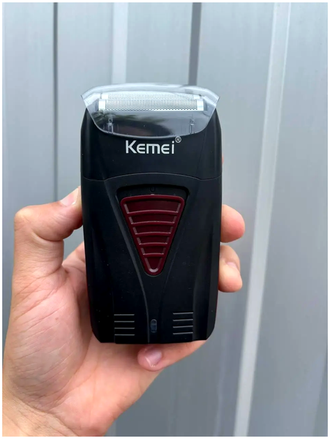 Электробритва Kemei аккумуляторная для мужчин с двумя ножевыми блоками для качественного бритья - Фото 8 Электробритва Kemei аккумуляторная для мужчин с двумя ножевыми блоками для качественного бритья - изображение 8