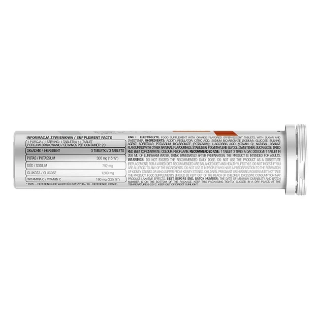 Електроліти Electrolyte OstroVit Апельсин 20 таблеток - зображення 8