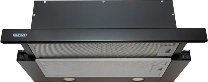 Витяжка кухонна ELEYUS Storm 1200 LED SMD 60 BL 226Вт, 1200 м³/год, телескопічна, чорна (витяжка ELEYUS, телескопічна) - изображение 2