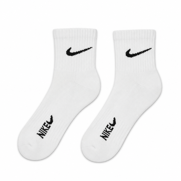 Носки Nike средние белые 12 пар размер 41-44 спортивные носки под кроссовки для тренировок, прогулок - изображение 6