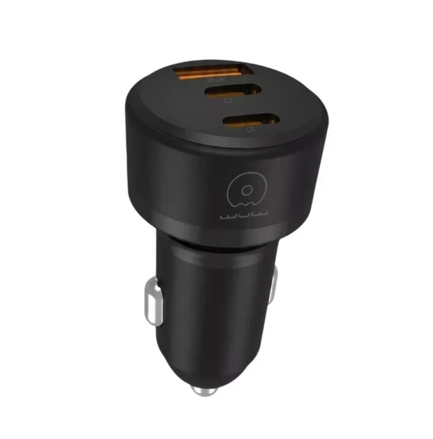 Автомобільний зарядний пристрій WUW-C244 USB20W+PD20W+PD15W black - изображение 3