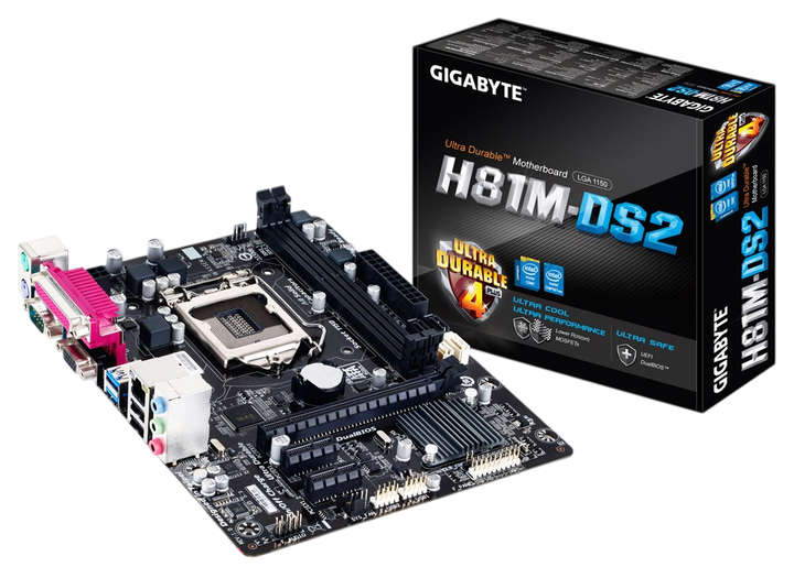 Материнська плата Gigabyte GA-H81M-DS2 LGA 1150 (GA-H81M-DS2) Б/В - Фото 1 Материнська плата Gigabyte GA-H81M-DS2 LGA 1150 (GA-H81M-DS2) Б/В - зображення 1