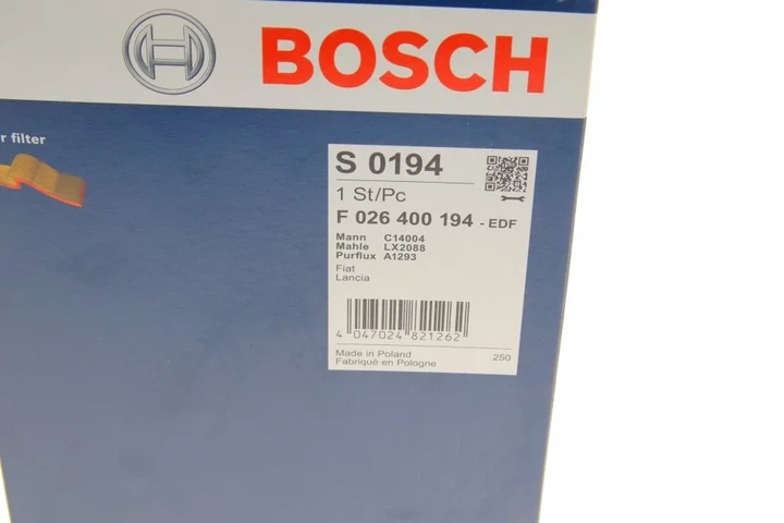 Повітряний фільтр BOSCH F 026400194 51793172, 51874053, 51793166 - Фото 6 Повітряний фільтр BOSCH F 026400194 51793172, 51874053, 51793166 - зображення 6