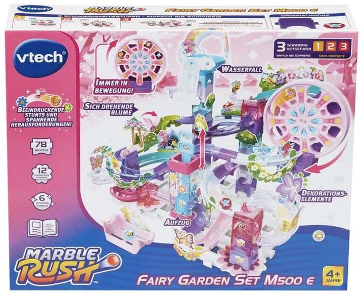 Інтерактивний трек-конструктор VTech Marble Rush - Fairy Garden Set M500 E зі світловими та звуковими ефектами (580204) (3417765802041) - зображення 5