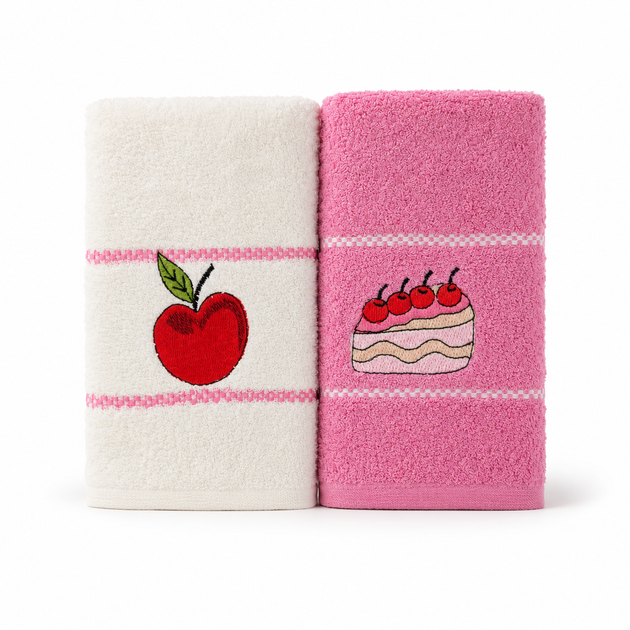 Набір кухонних рушників 2 шт 40x60 см Вишневий торт LoveYouHome - изображение 2