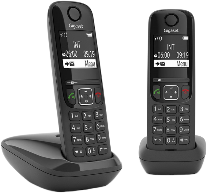 Telefon stacjonarny Gigaset AS690 Duo Black (L36852-H2816-D201) - obraz 2