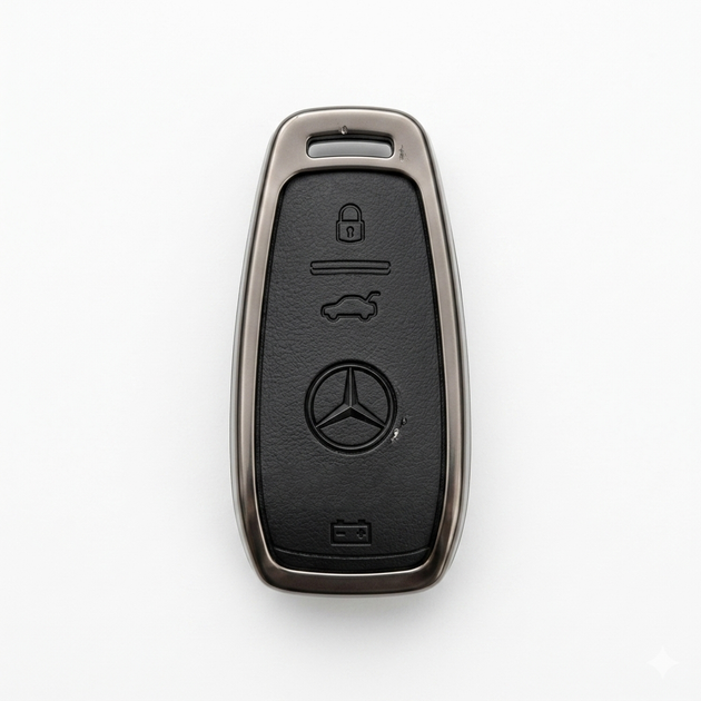 Чехол для ключа Mercedes-Benz, Металлический литой корпус с брелоком - Фото 6 Чехол для ключа Mercedes-Benz, Металлический литой корпус с брелоком - изображение 6
