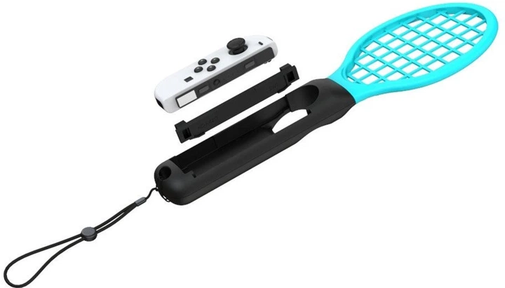 Uchwyt Yaxo na Joy-Con Tennis Pro Set do NS/NS2 Inferno Pomarańczowy/Niebieski (YGTPSJCH01CM) - obraz 3