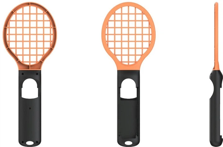 Uchwyt Yaxo na Joy-Con Tennis Pro Set do NS/NS2 Inferno Pomarańczowy/Niebieski (YGTPSJCH01CM) - obraz 6