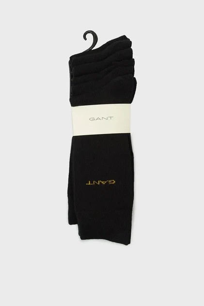 Чоловічі чорні носки (6 пар) SOFT COTTON Gant 40-42 9960264 - Фото 1 Чоловічі чорні носки (6 пар) SOFT COTTON Gant 40-42 9960264 - зображення 1