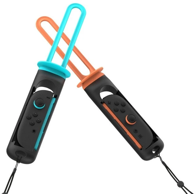 Uchwyt Yaxo na Joy-Con Sword Set do NS/NS2 Inferno Pomarańczowy/Niebieski (YGSSJCH01CM) - obraz 3