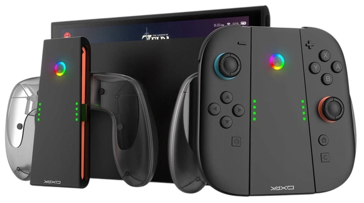 Zestaw uchwytów ładujących Yaxo na Joy-Con Charge Grip Set do NS/NS2 Techno Black (YGCGSJCH01B) - Zdjęcie 1 Zestaw uchwytów ładujących Yaxo na Joy-Con Charge Grip Set do NS/NS2 Techno Black (YGCGSJCH01B) - obraz 1