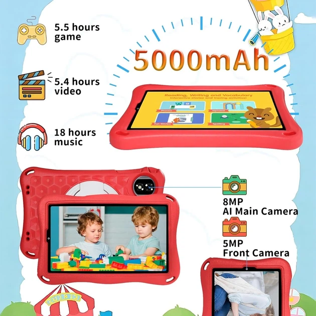 Планшет 9'' Full HD DEERTimeME 6+6/32Gb / 8 ядер / Android 15 Черно-серый (101976946) - изображение 5
