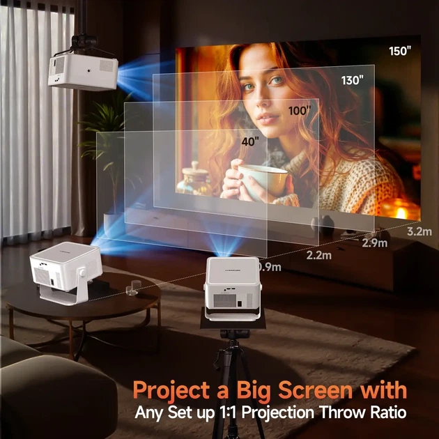 LED Проектор Magcubic HY450MAX 2/16GB 1100 ANSI, Android 14, стереодинамики, Wi-Fi, с голосовым поиском - изображение 3
