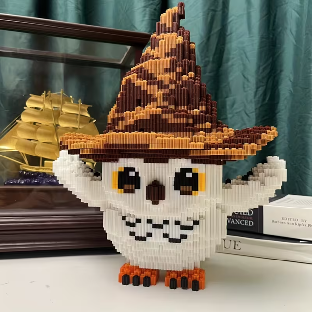 Детский 3D Конструктор Сова Гедвига (Hedwig) Гарри Поттер Harry Potter на 4200 деталей, большая коллекционная модель Warner - изображение 6