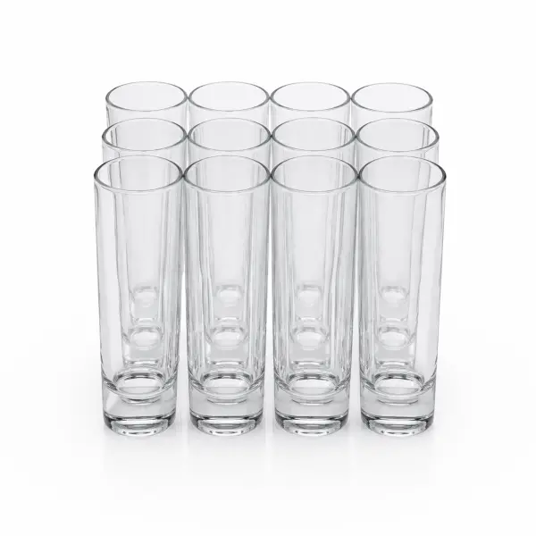 Рюмки стеклянные Conical Glass набор 12 шт по 65 мл высота 10.5 см конические для водки коньяка ликера шотов Yiwu - Фото 1 Рюмки стеклянные Conical Glass набор 12 шт по 65 мл высота 10.5 см конические для водки коньяка ликера шотов Yiwu - изображение 1