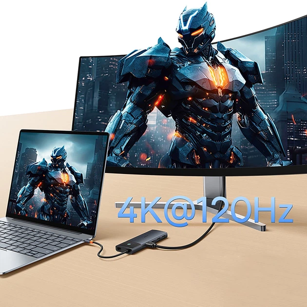 USB-хаб Baseus Metal Gleam II USB-C 10в1 HDMI / USB-A / USB-C / RJ45 / SD/TF (6932172689667) - зображення 13