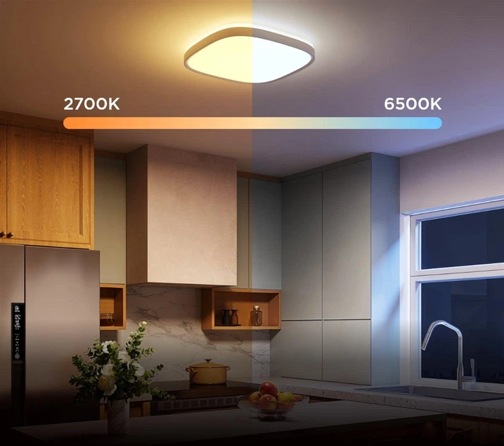 Потолочний світильник Govee H60A4 30 см Smart Square Ceiling Light, RGBWW + RGBIC, WI-FI/Bluetooth Білий (H80A4C01) - Фото 11 Потолочний світильник Govee H60A4 30 см Smart Square Ceiling Light, RGBWW + RGBIC, WI-FI/Bluetooth Білий (H80A4C01) - зображення 11