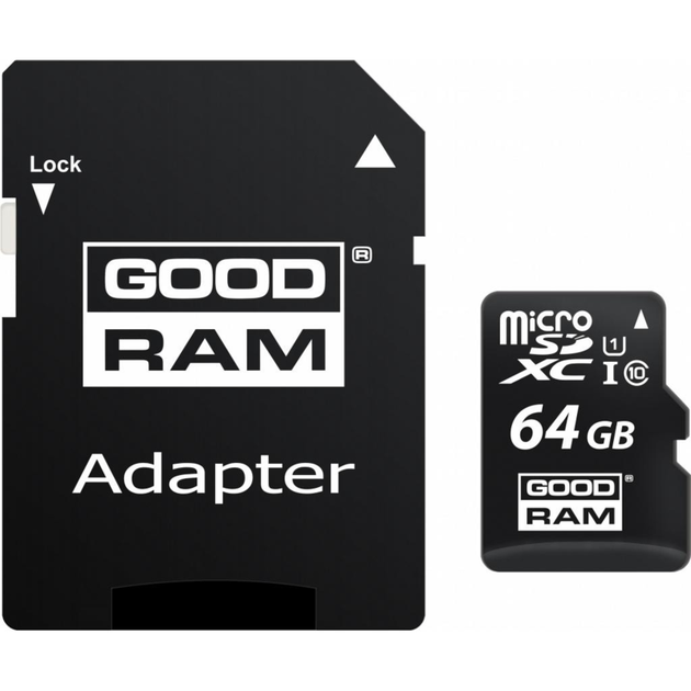 Карта пам'яті microSDXC 64GB Goodram Class 10 UHS-I + SD-adapter (M1AA-0640R12) - изображение 2