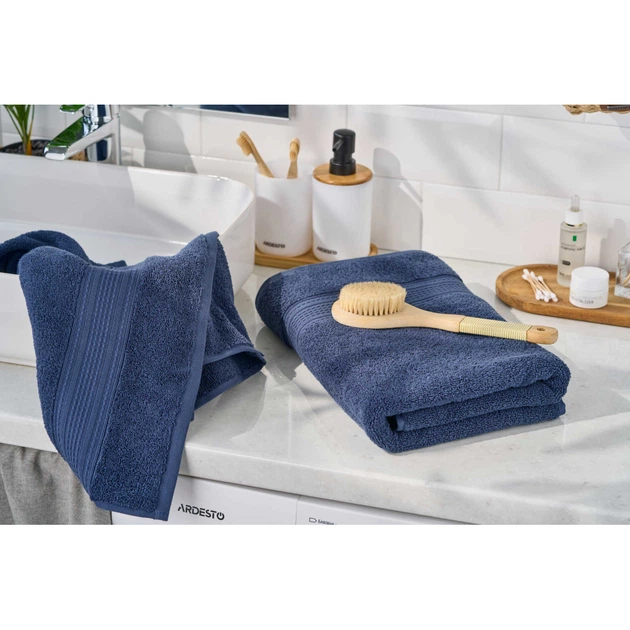 Полотенце Ardesto махровое SuperSoft 100 хлопок 50 х 90 см, синий (ART2250DBP) - изображение 2