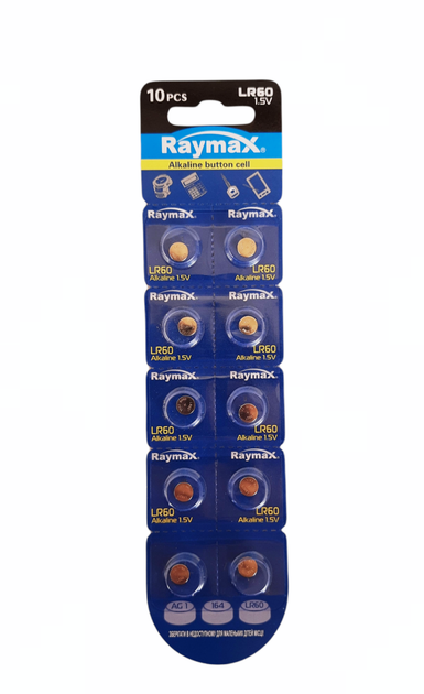 Батарейка Raymax LR60 AG1 10/100 - Фото 1 Батарейка Raymax LR60 AG1 10/100 - изображение 1