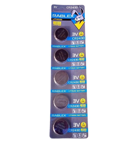 Батарейка Rablex CR-2430 5/100 - Фото 1 Батарейка Rablex CR-2430 5/100 - изображение 1