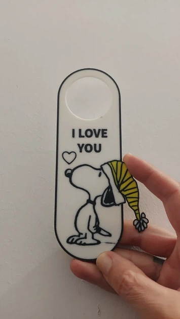 Табличка на дверну ручку снупі I LOVE YOU. Aivory - изображение 2
