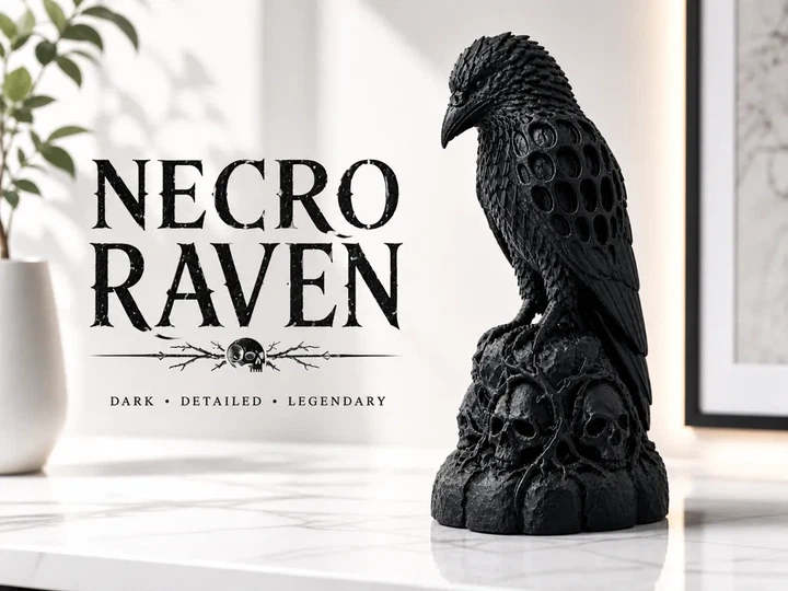 Статуетка ворон на черепах Necro Raven. Aivory - изображение 2