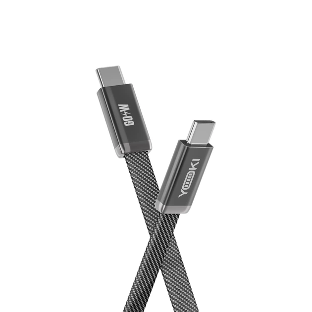 Кабель USB YOKI AI65 AIR Series Type-C to Type-C 60W (20V/3A) 1.2m, качественный кабель для быстрой зарядки и передачи данных, поддержка Power Delivery, стабильная синхронизация устройств, для смартфонов, планшетов и ноутбуков Black - Фото 4 Кабель USB YOKI AI65 AIR Series Type-C to Type-C 60W (20V/3A) 1.2m, качественный кабель для быстрой зарядки и передачи данных, поддержка Power Delivery, стабильная синхронизация устройств, для смартфонов, планшетов и ноутбуков Black - изображение 4