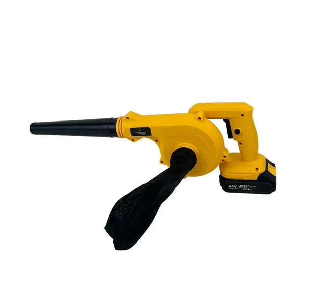 Воздуходув-пылесос аккумуляторный Crownberg CB-3991 Li-Ion 2000 мАч 98 м/с желтый - изображение 5
