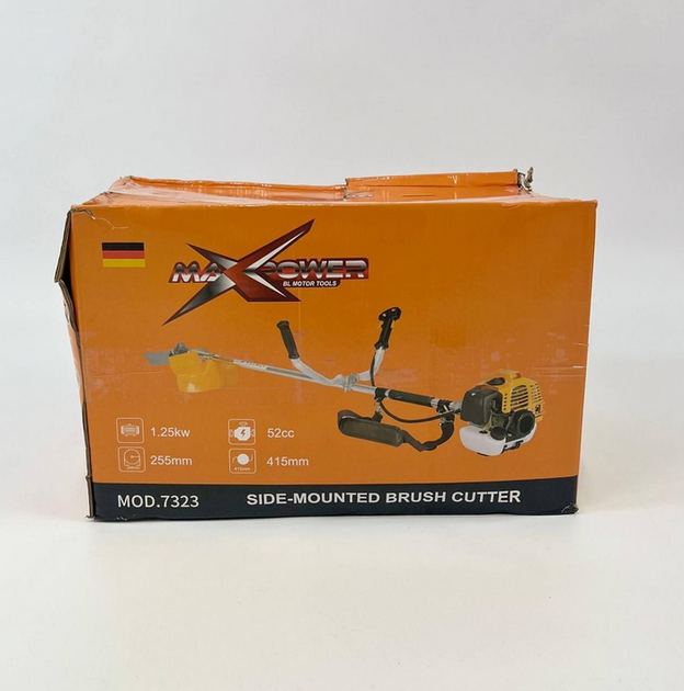 Бензиновая мотокоса MaXpawer Germany GS-251 6500 Вт 52 см³ 11 000 об/мин 420 мм нож/катушка желтая - изображение 11