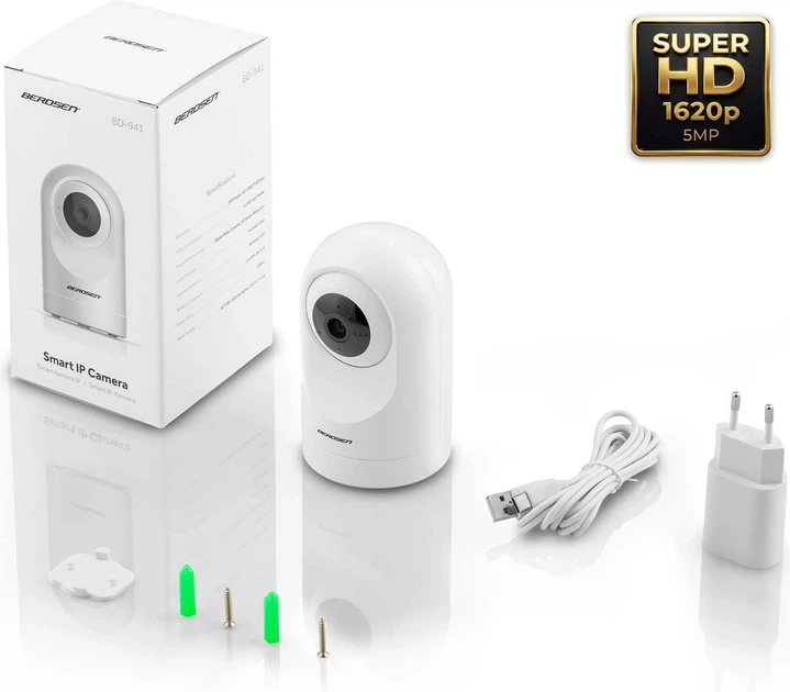 IP-камера Berdsen BD-941 поворотна 5 Мп Біла (5903890633752) - зображення 4